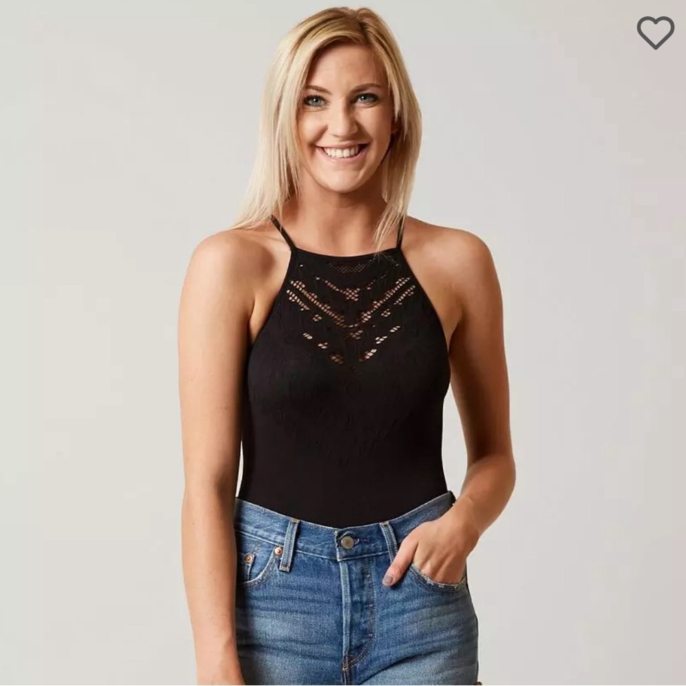 Free People Intimately Seamless Solstice Bodysuit in Black Size XS